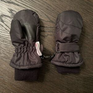 3M Thinsulate Black Kids Mittens
